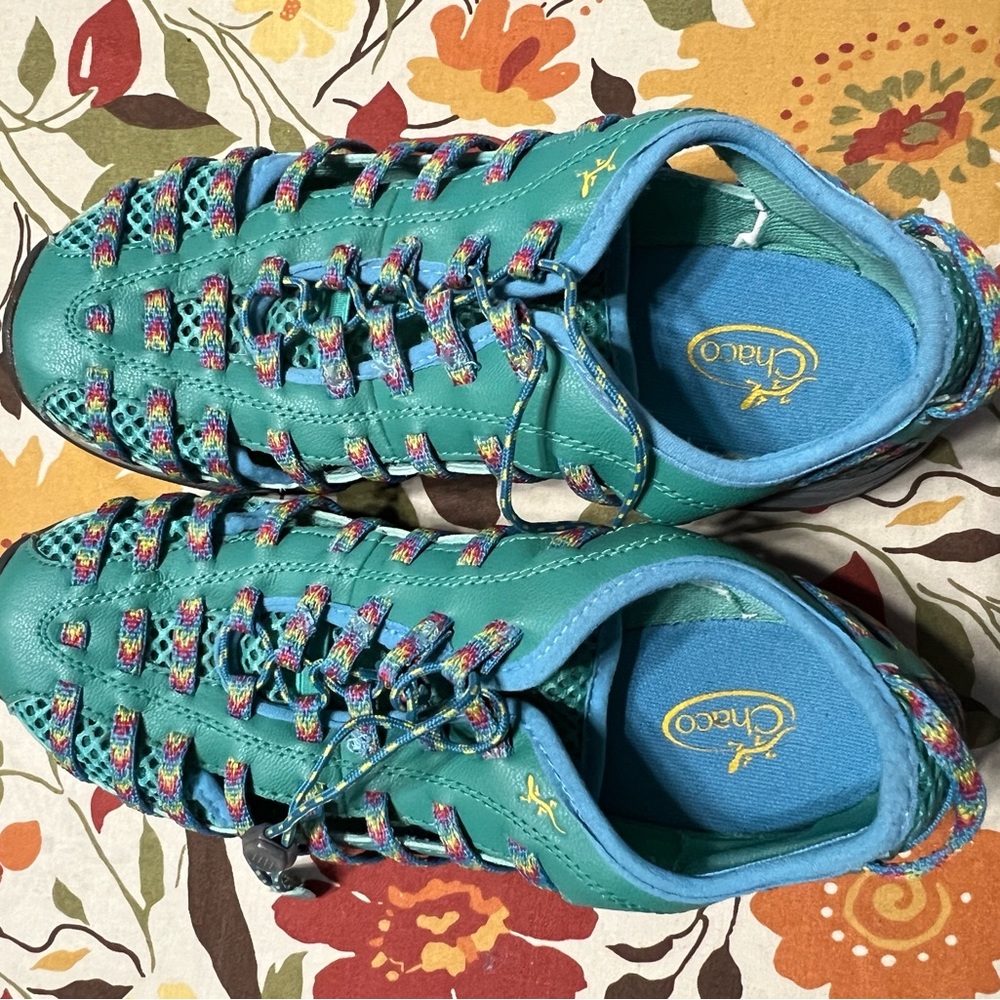 Chaco Outcross Evo 2 Women Size 7 Blue Outdoor Hiking Water Sandals J105365.